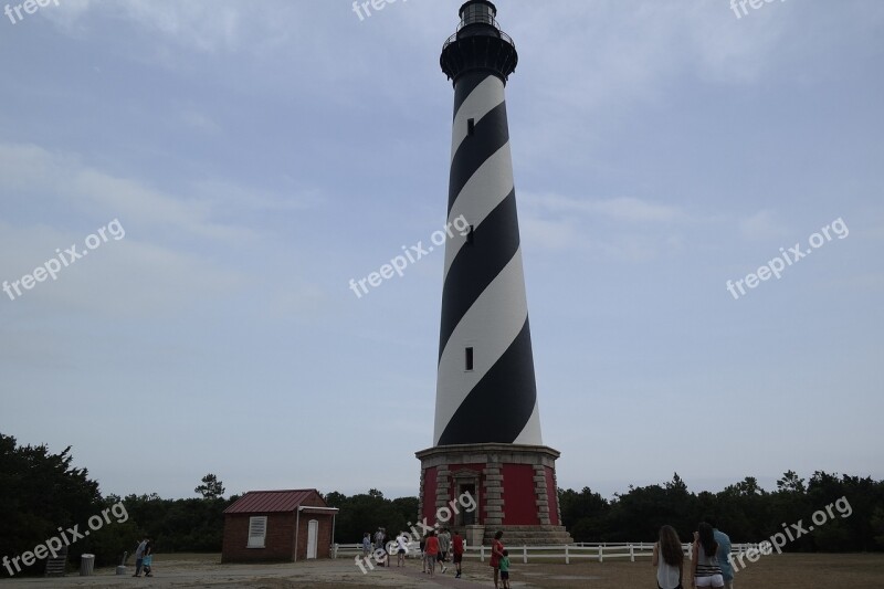 Lighthouse Light Station Ocean Clouds Sea