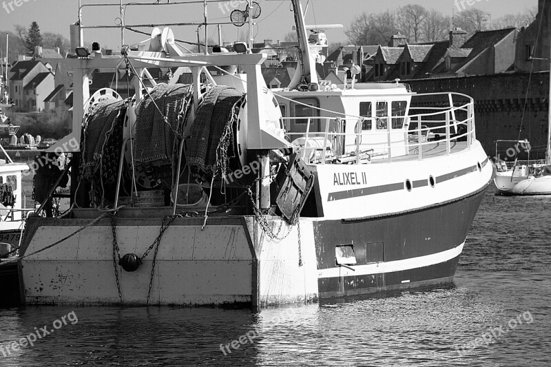 Boat Trawler Fishing Port Ocean