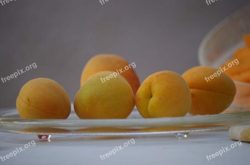 Apricots Fruit Orange Pips Sliced