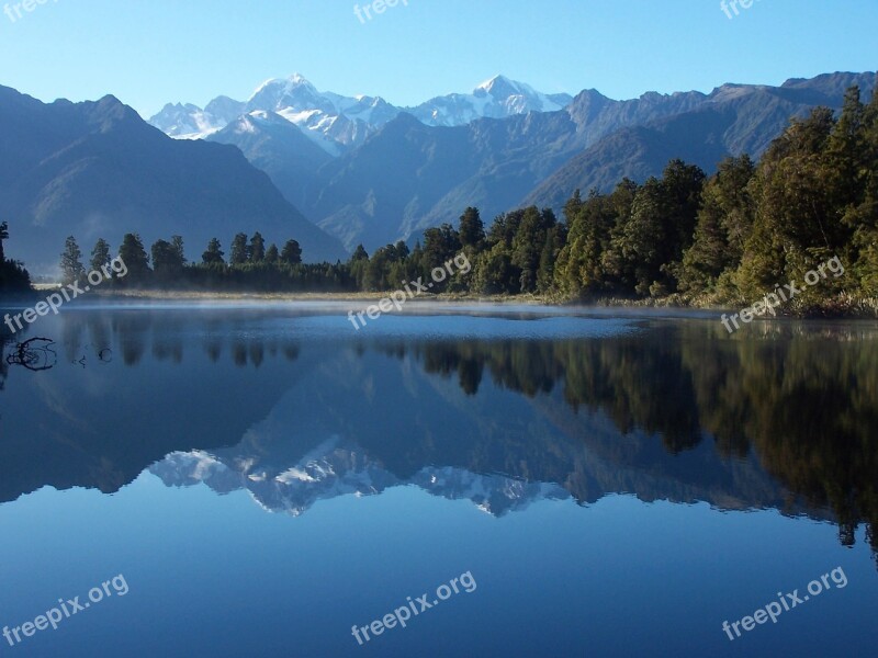 Mirror Lake New Zealand Nature Free Photos