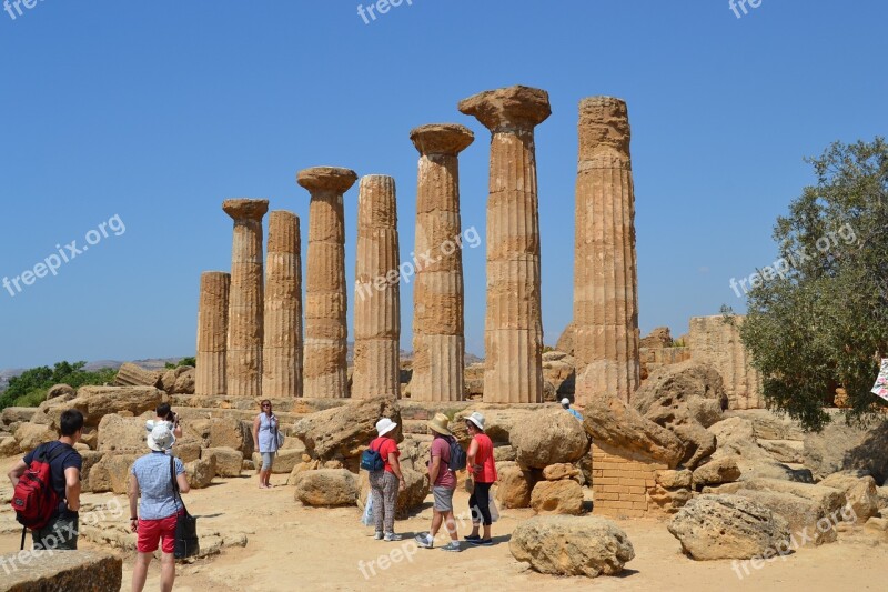 Sicily Agrigento Temple Ruins Heracles