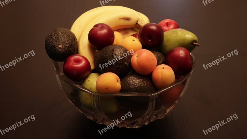 Fruit Bowl Fresh Banana Apricot