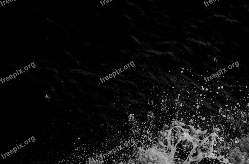 Water Splash Black Liquid Drop