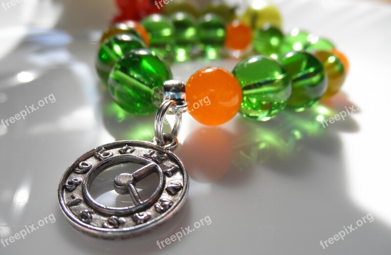 Handicraft Bracelet Beads Clock Glass