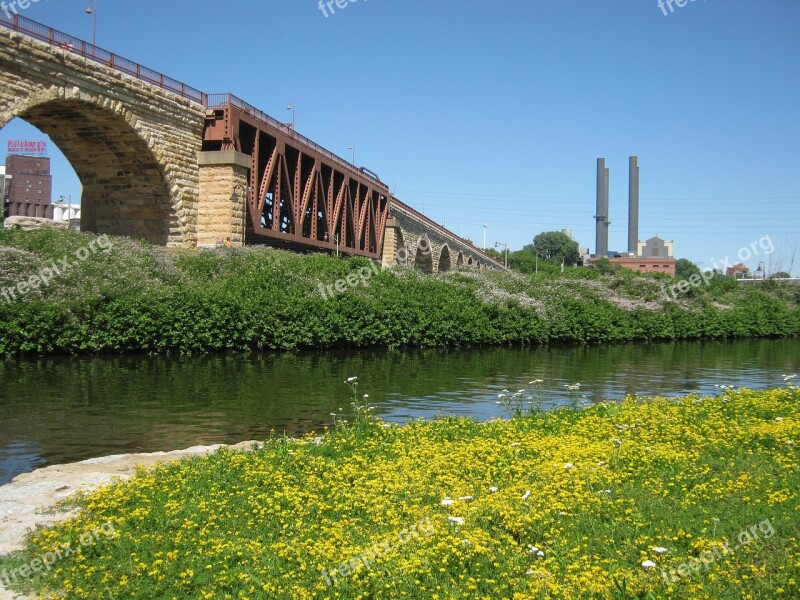 Minneapolis Bridge Minnesota River Mississippi