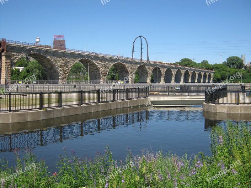 Minneapolis Bridge Minnesota River Mississippi