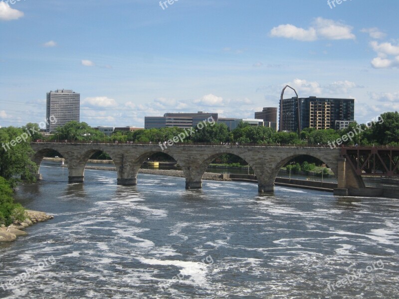 Minneapolis Bridge Minnesota River Mississippi