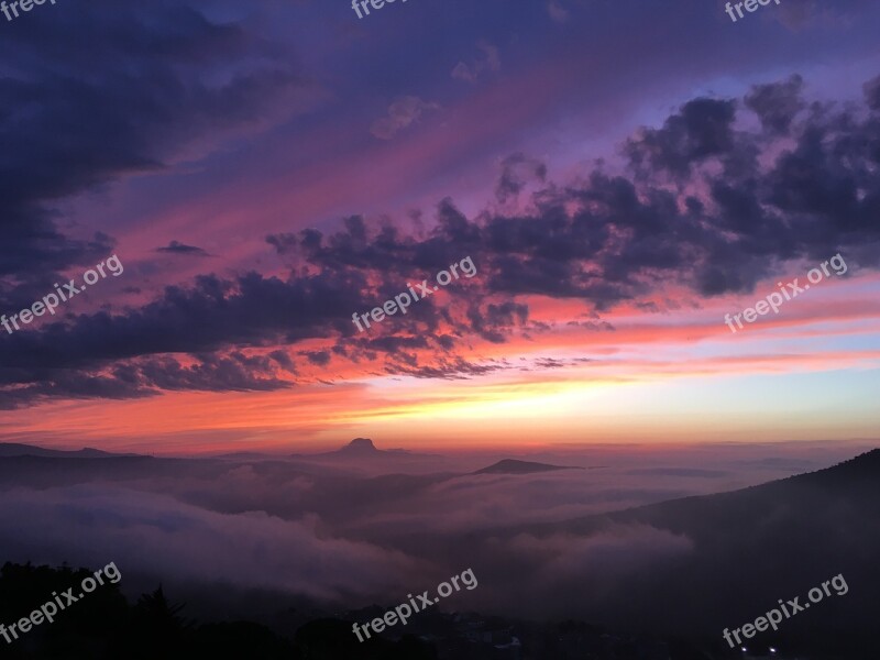 Sunset Sicily View Sky Sun