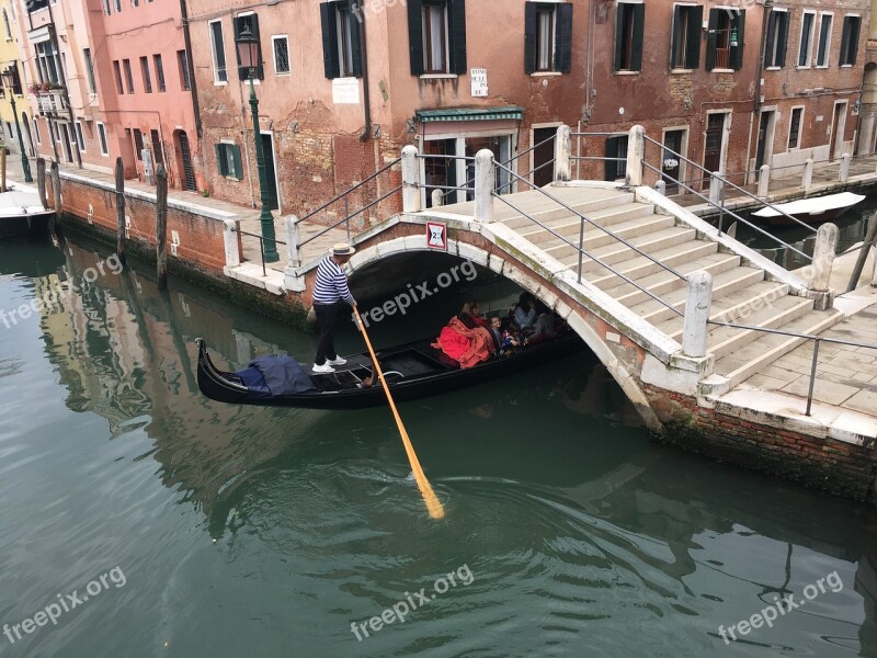 Venice Bridge Architecture Water Gondola