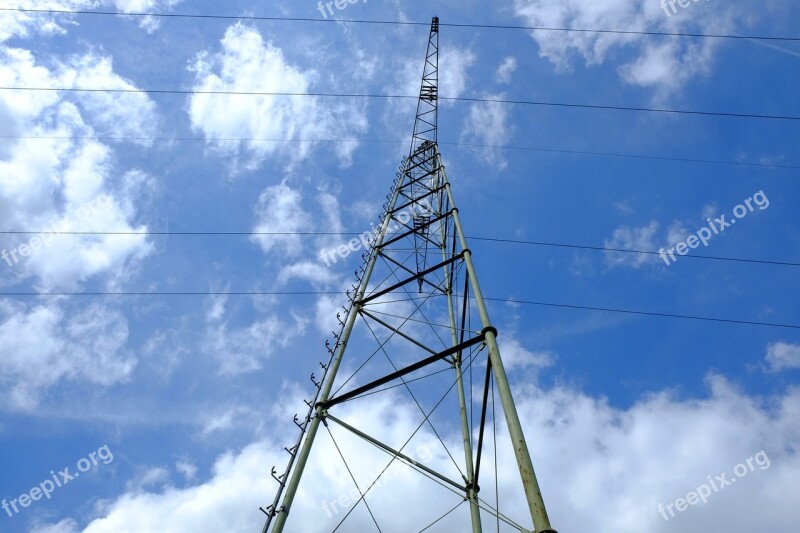 Pylon Current Electricity Strommast Power Line