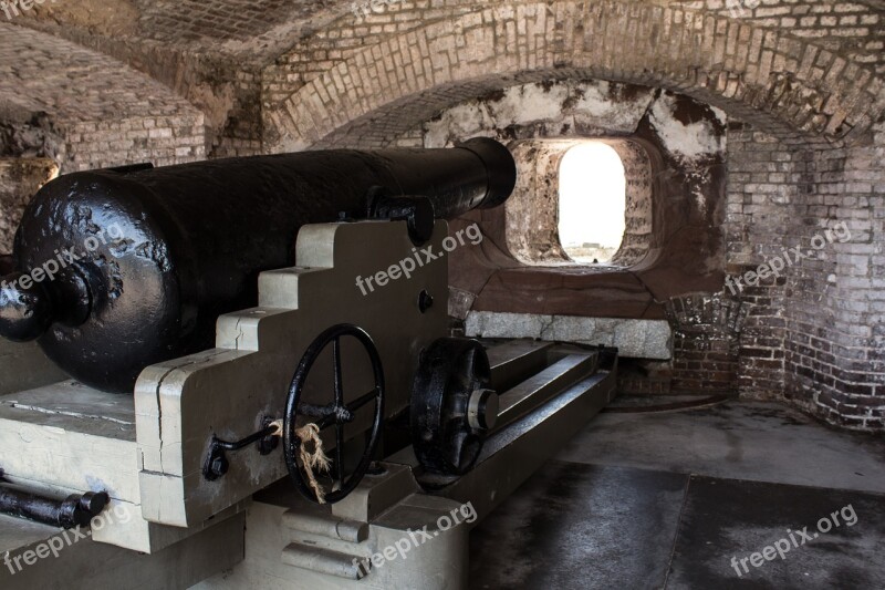 Cannon Fort Sumter South Carolina Charleston Fort