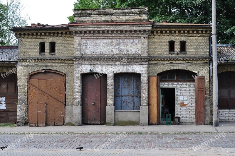 Riga Ghetto Eastern Europe Old Building Closed Doors