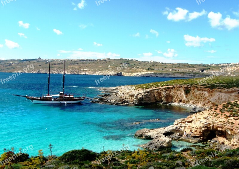 Comino Malta Travel Island Sea