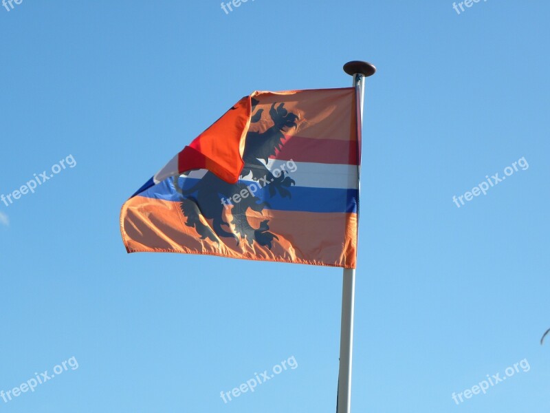 Flag Holland Orange Netherlands Waving Flag