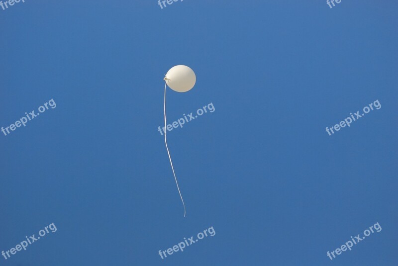 Ballon White Sky Blue Balloon