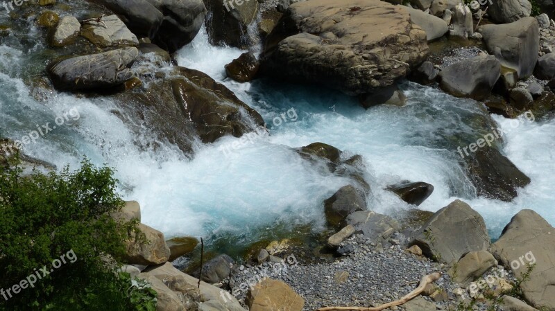 Water Torrent Current Mountain Nature