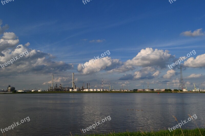 Water Schelde Antwerp Belgium Factory