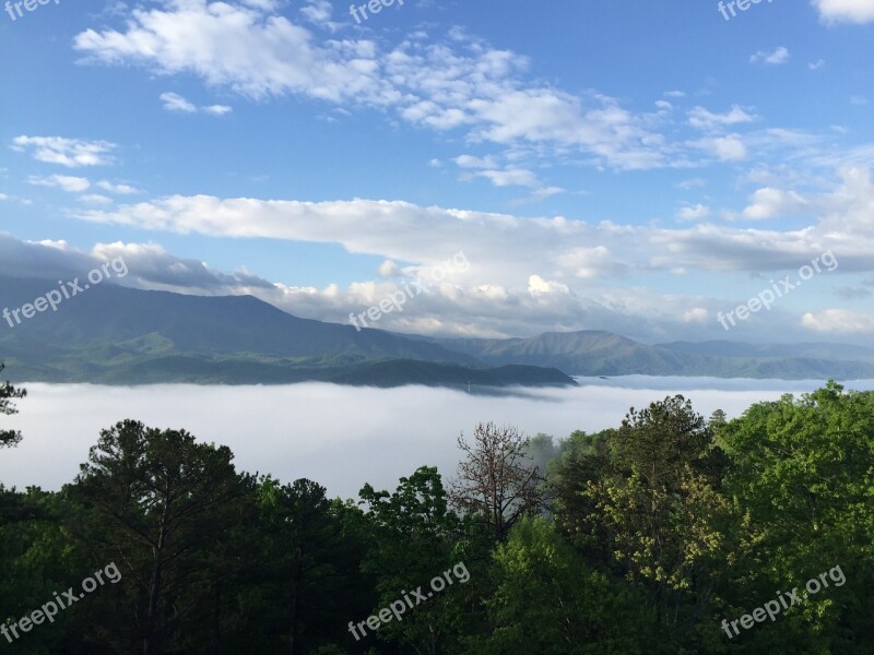 Mountains Fog La Landscape Outdoor