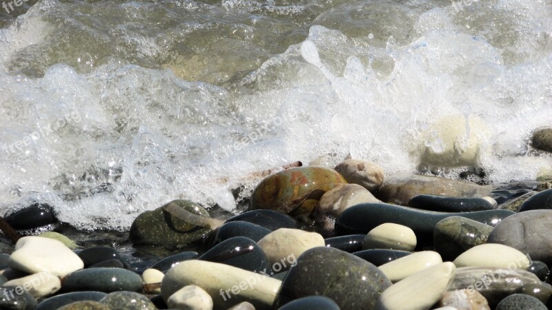 Pebble Beach Stones Sea Beach Pebble