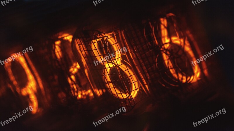 Nixie Tube Electronics Numbers Eight Digit