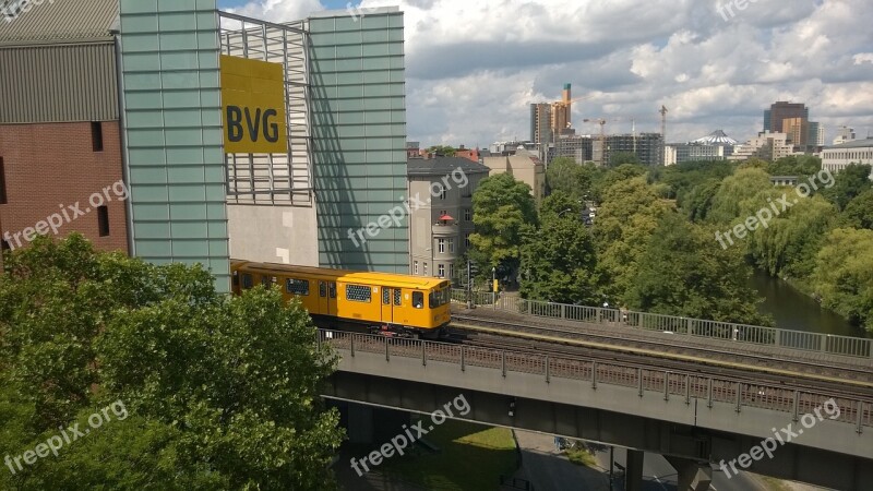 Berlin Metro Bvg Bridge Yellow