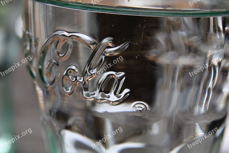 Glass Empty Glass Macro Clear Coca Cola