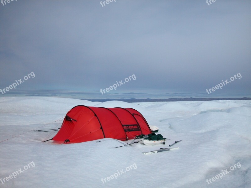 Arctic Greenland Camping Polar Snow