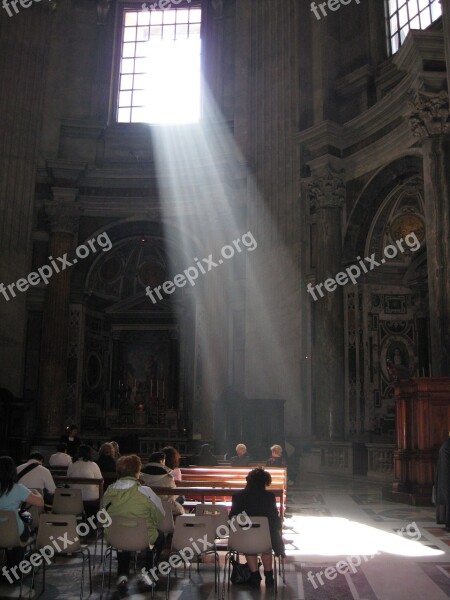 Sunlight Vatican Italy Church People