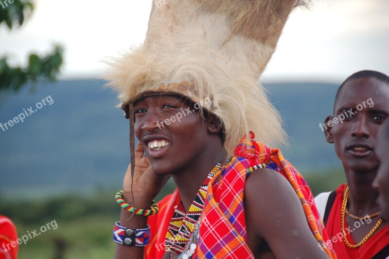 Masaj Dress Kenya Village Boy