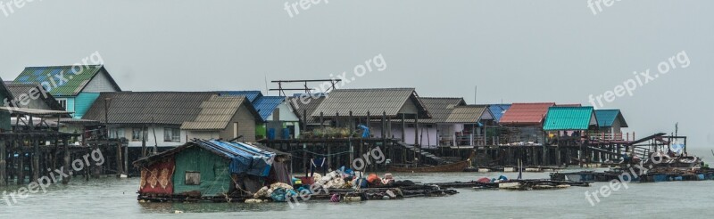 Koh Panyee Island Floating Fishing Village Thailand Andaman Asia