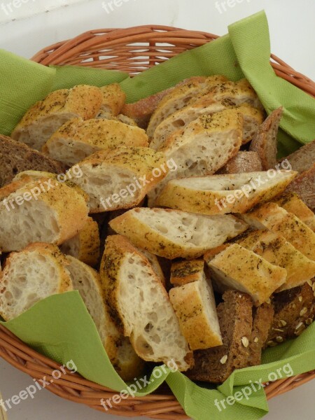 Breadbasket Bread Napkin Eat Food