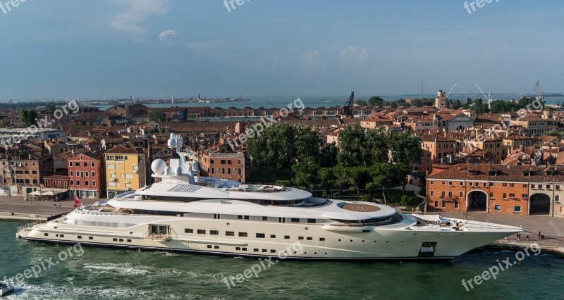 Venice Italy Coastline Yacht Canal