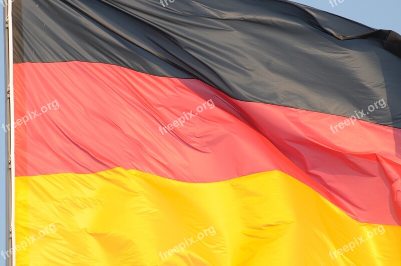 Germany Flag Black Red Gold Reichstag German Flag