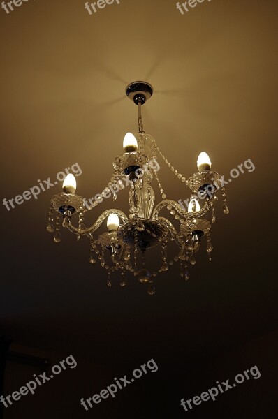 Chandelier Light Lighting Lamp Crystal Glass