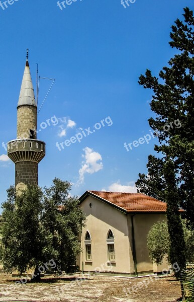 Cyprus Menogeia Mosque Minaret Islam