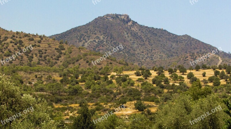 Cyprus Stavrovouni Landscape Countryside Scenery