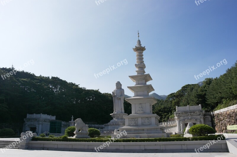 South Korea Section Section Stone Tower Buddhism Top