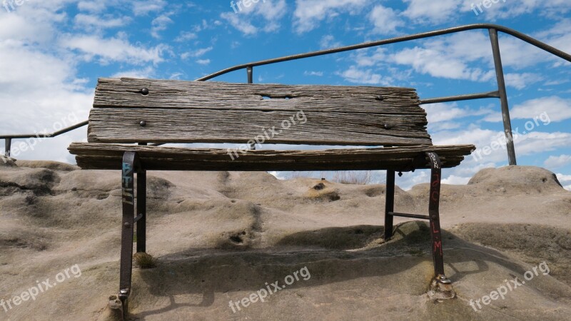 Bank Rest Nature Wooden Bench Forest