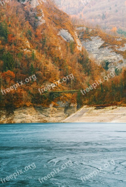 Mountains Autumn Fall Colors River Landscape