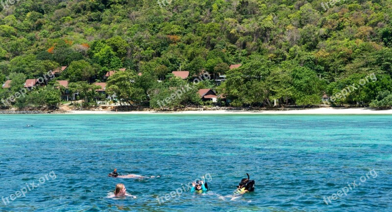 Phi Phi Island Tour Phuket Thailand Beach People