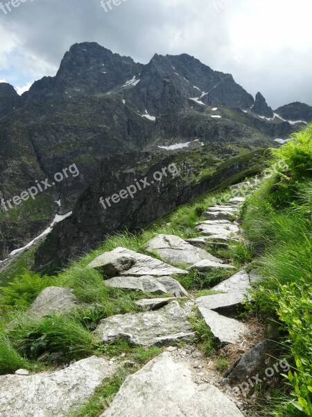 Mountains Tatry Trail The High Tatras Hiking Trails