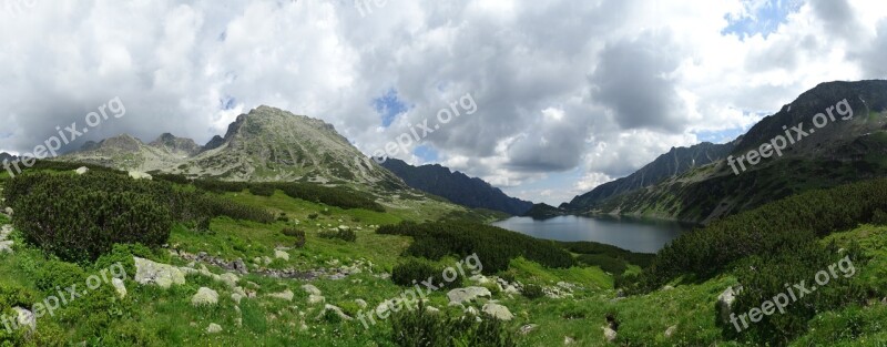 Tatry Mountains Valley Of Five Ponds The High Tatras Landscape