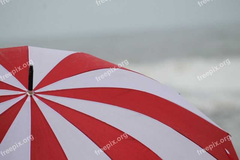 Umbrella Rain Beach Weather Season