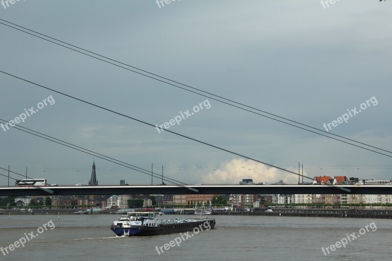 Düsseldorf Rhine Ship Boat Water