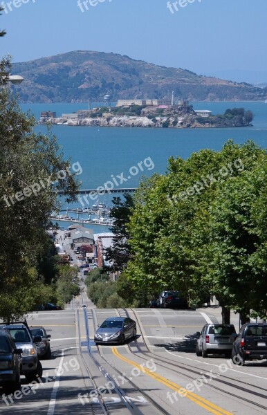 Alcatraz San Fransisco Usa Water Summer