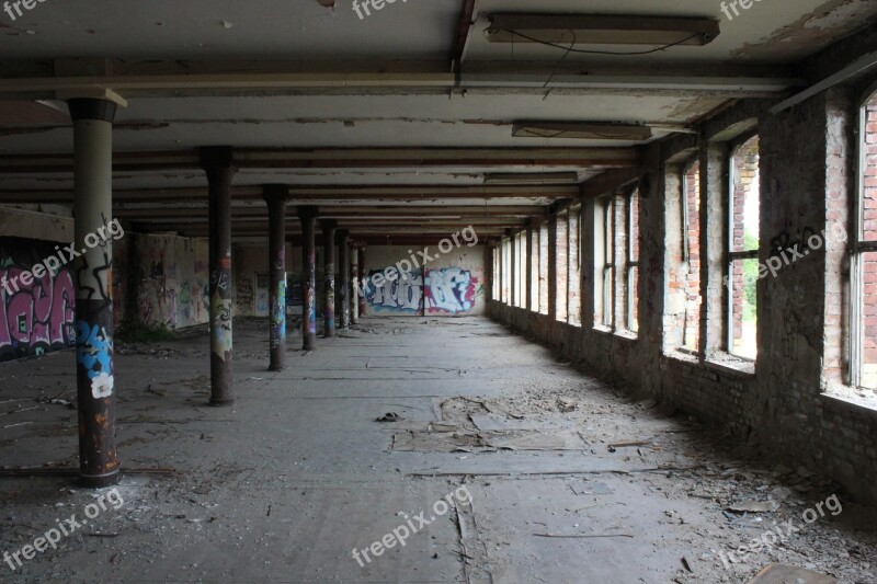 Lost Places Abandoned Building Void Hall Old Old Factory Hall