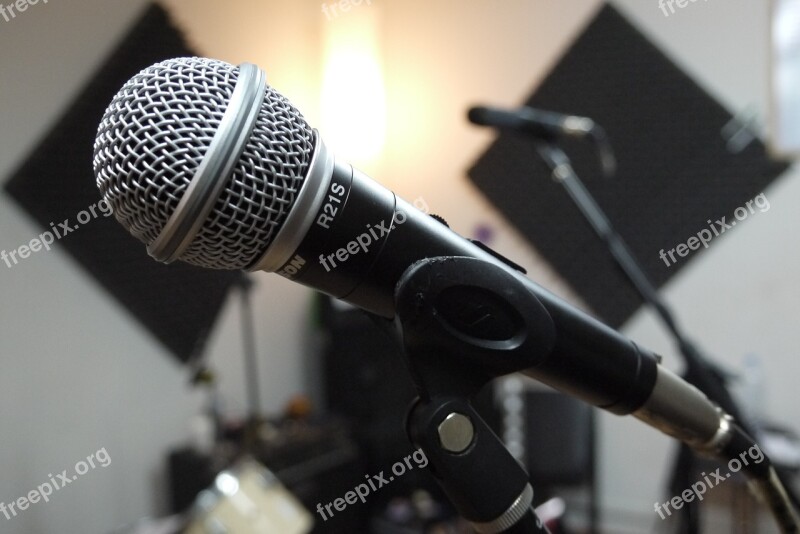 Music Recording Studio Microphone Singer Free Photos