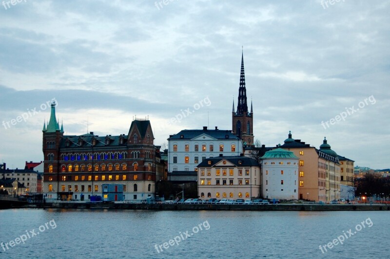 Stockholm City Old Architecture Scandinavia