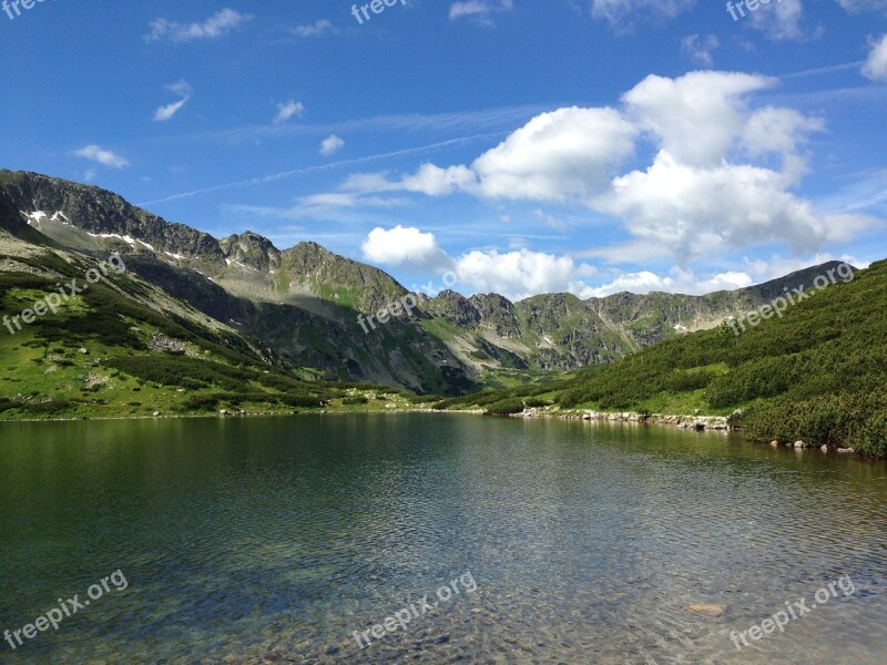 Tatry Mountains Valley Of Five Ponds The High Tatras Landscape