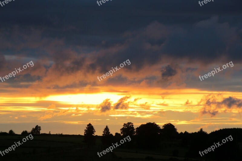 Sunset Sun Setting Sun Abendstimmung Evening Sky